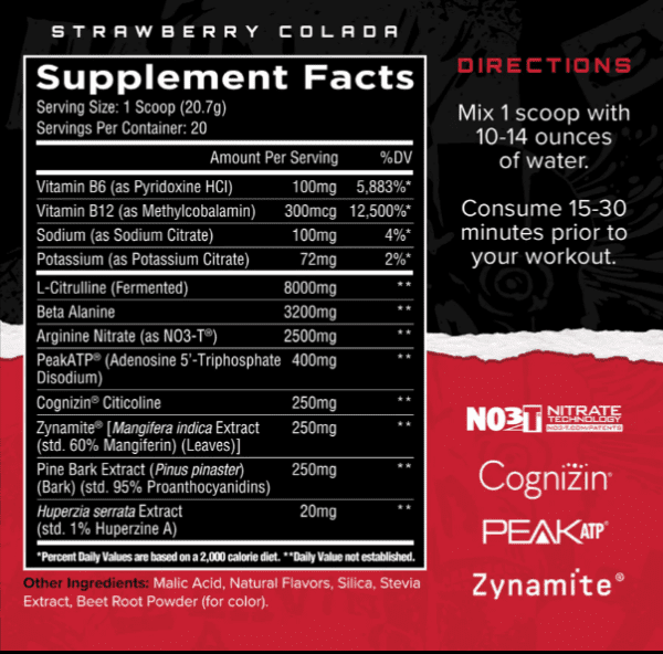 UNMATCHED Dissident-Non Stim Pre-Workout (420g) - Image 2