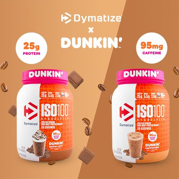 Dymatize USA ISO 100 Whey Protein Powder Isolate DUNKIN' (620g) - Image 2